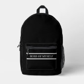 Spacious backpack for travel プリントバックパック (正面)