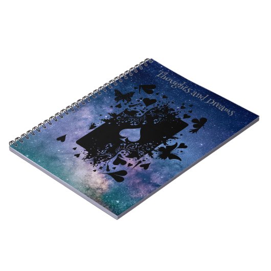 Spade Butterfly Thoughts and Dreams Journal ノートブック (左側)