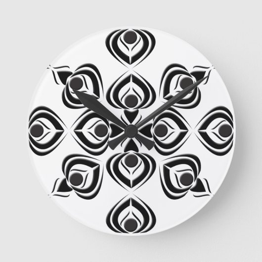 Spades ラウンド壁時計 (正面)