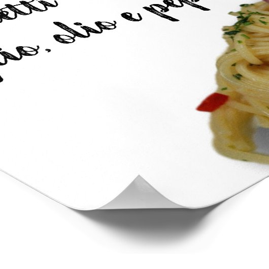 Spaghetti aglio, olio e peperoncino – ポスター (角)