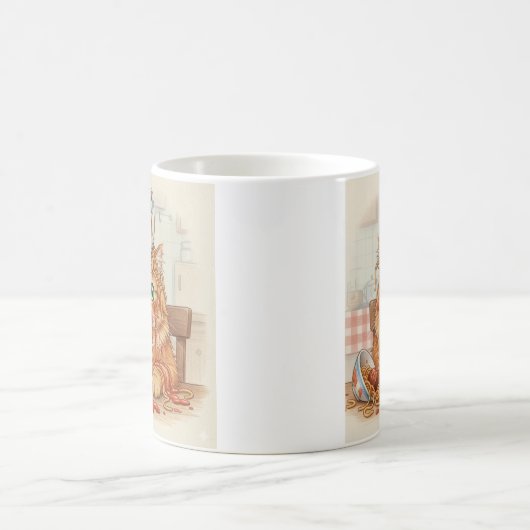 Spaghetti Kitty, Orange, Coffee Mug コーヒーマグカップ (中央)