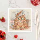 Spaghetti Kitty, Orange, Napkins スタンダードランチョンナプキン (インサイチュ)