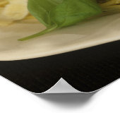Spaghetti with basil and parmesan on plate, ポスター (角)