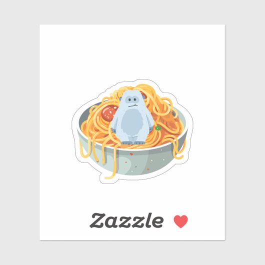 "spaghYETI" シール (シート)
