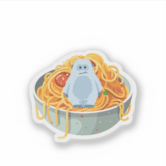 "spaghYETI" シール (正面)