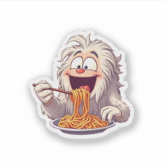 "spaghYETI" シール (正面)