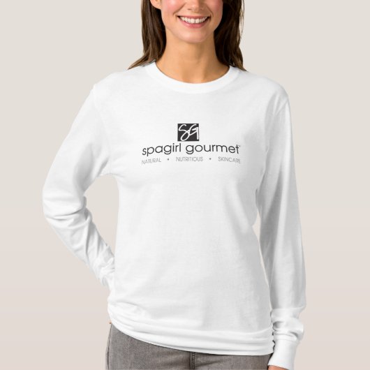 Spagirlのグルメ向きの長袖のワイシャツ Tシャツ (正面)