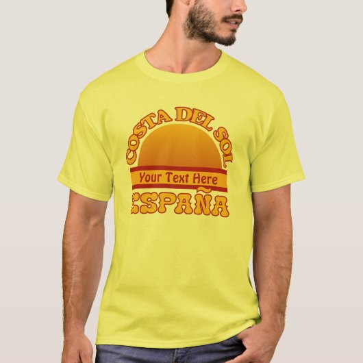 SPAINコスタデルソルカスタムシャツ – 選択スタイル Tシャツ (正面)