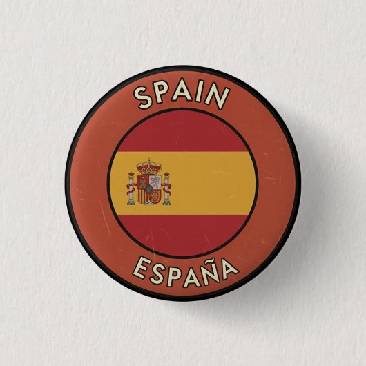 Spain 缶バッジ (正面)