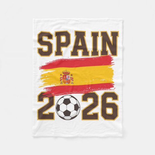 Spain 2026 Soccer Design フリースブランケット (正面)
