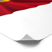 Spain and País Vasco (Euskadi Basque) waving flags ポスター (角)