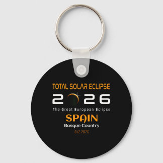 Spain Basque Country Total Solar Eclipse August キーホルダー