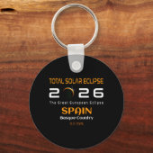 Spain Basque Country Total Solar Eclipse August キーホルダー (正面)