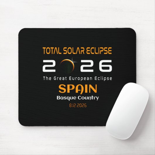Spain Basque Country Total Solar Eclipse August マウスパッド (マウス)