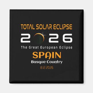 Spain Basque Country Total Solar Eclipse August マグネット