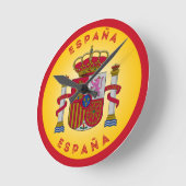 Spain Coat of Arms Circle Shape ラウンド壁時計 (傾斜)
