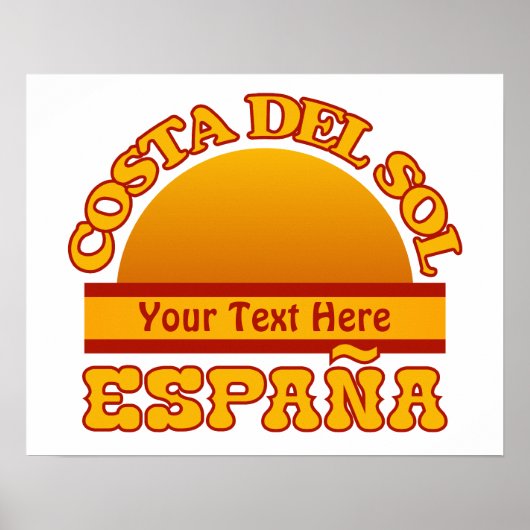 SPAIN Costa Del Solのポスカスタムター ポスター (正面)