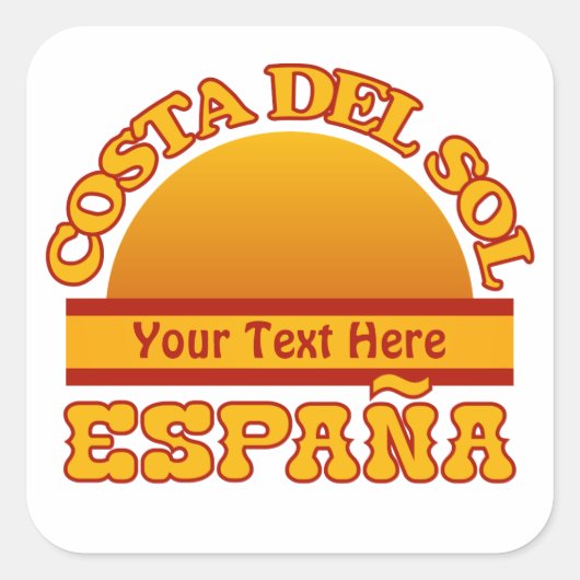 SPAIN Costa Del Solカスタムスタンプ スクエアシール (正面)