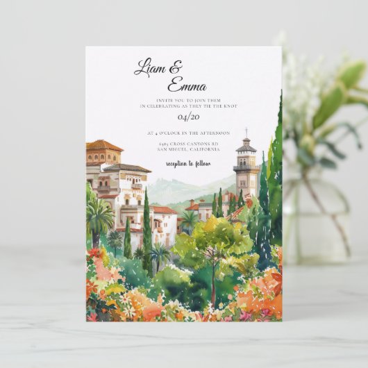 Spain Destination Wedding Invitation 招待状 (スタンド正面)