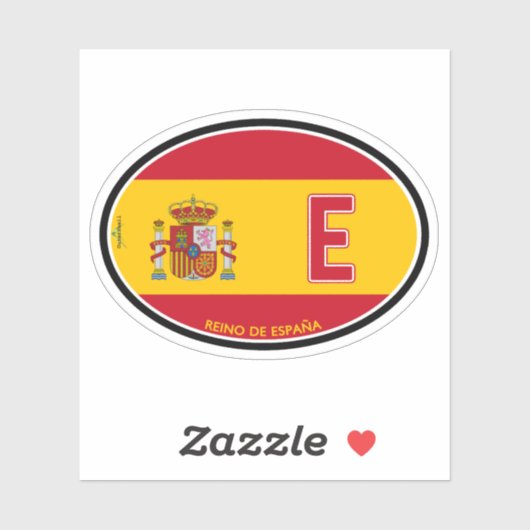 SPAIN Espana Spanish Vehicle ID Flag Sticker シール (シート)