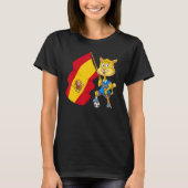 Spain Fan Cat Tシャツ (正面)