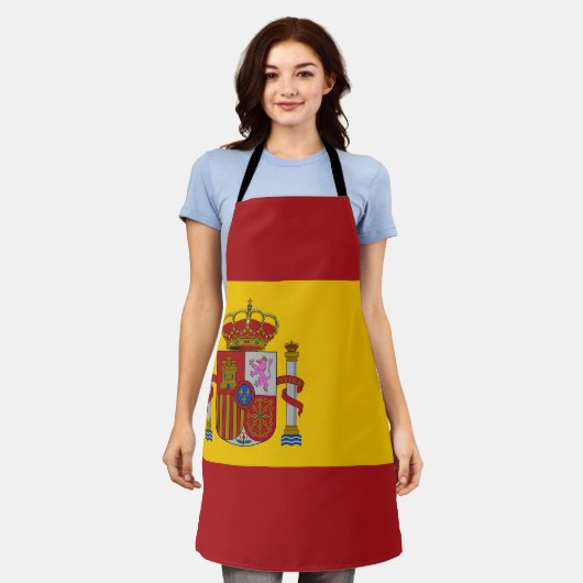 Spain Flag エプロン (着用した状態)