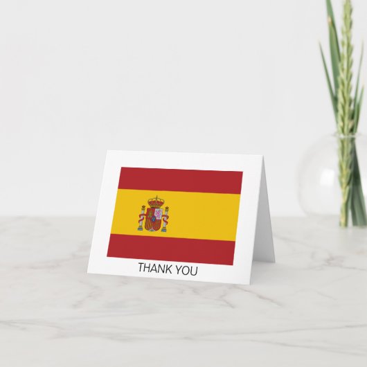 Spain Flag サンキューカード (正面)