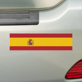 Spain Flag バンパーステッカー (車上)