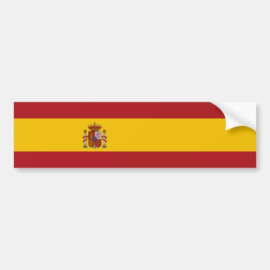 Spain Flag バンパーステッカー (正面)