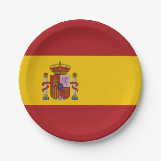 Spain Flag ペーパープレート (正面)