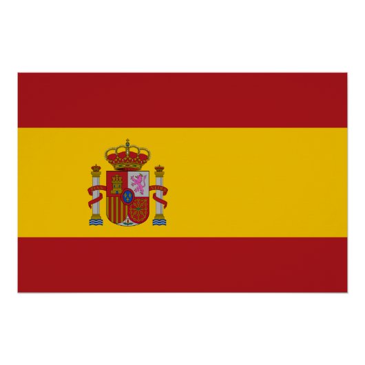 Spain Flag ポスター (正面)