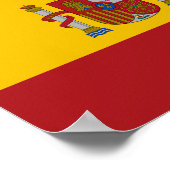 Spain Flag ポスター (角)