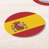 Spain Flag ラウンドペーパーコースター (アングル)