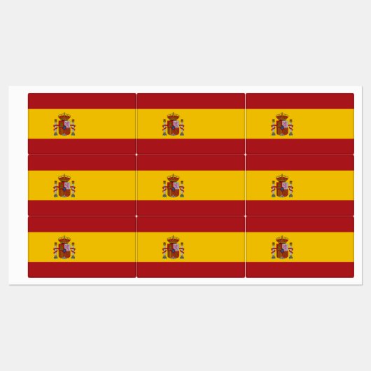Spain Flag ラベル (シート)