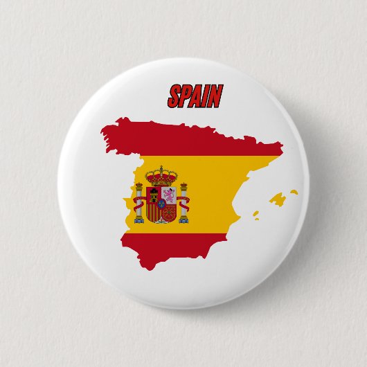 spain flag 缶バッジ (正面)