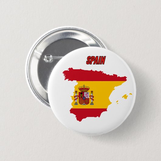 spain flag 缶バッジ (正面&裏面)