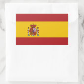 Spain Flag 長方形シール (バッグ)