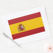 Spain Flag 長方形シール (封筒)