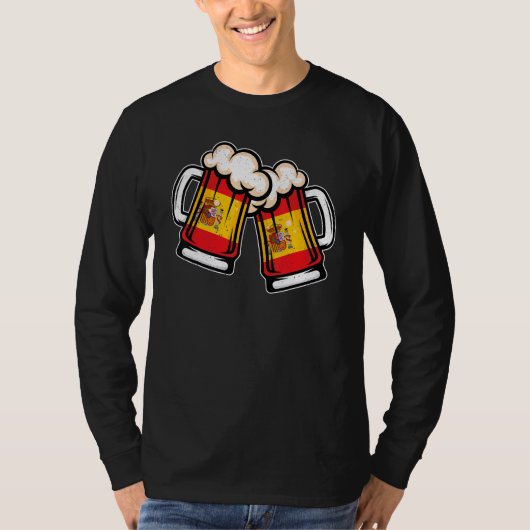 Spain Flag Beer Mug   Cool Spanish Beer Tシャツ (正面)