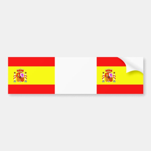 Spain Flag car sticker バンパーステッカー (正面)