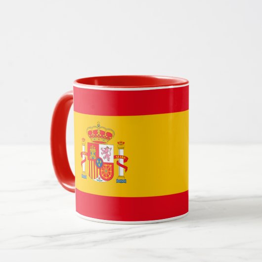 Spain Flag Coffee Mug – Patriotic Spanish Decor マグカップ (正面左)