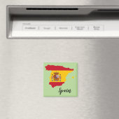 Spain Flag Map マグネット (インサイチュ (食洗機))