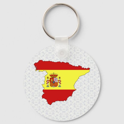 Spain Flag Map full size キーホルダー (正面)