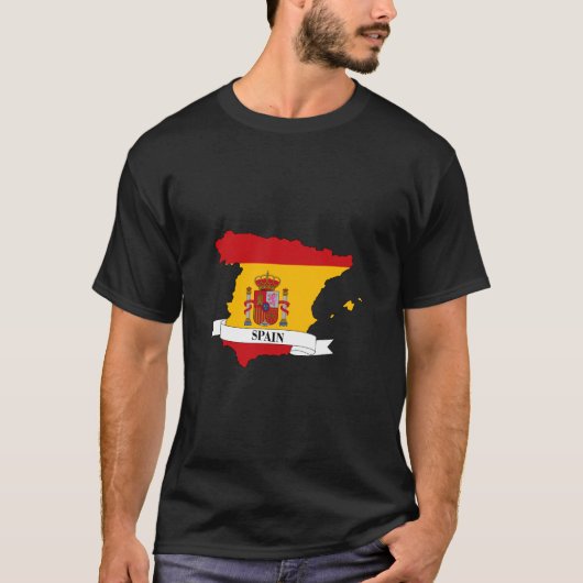 spain flag map tシャツ (正面)