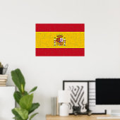 SPAIN FLAG Poster ポスター (ホームオフィス)