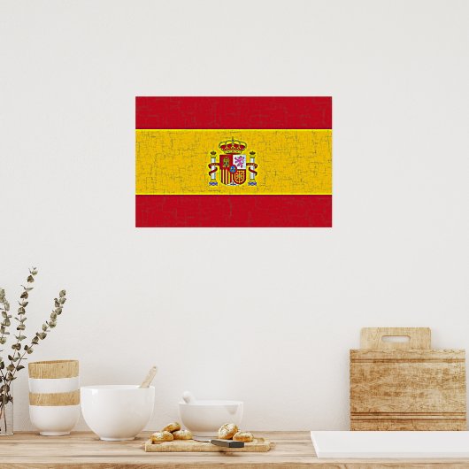 SPAIN FLAG Poster ポスター (キッチン)
