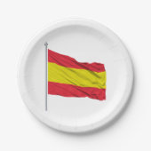 Spain Flag Spanish Colours Paper Plates ペーパープレート (正面)