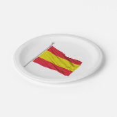 Spain Flag Spanish Colours Paper Plates ペーパープレート (アングル)