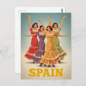 Spain Flamenco Dancers Travel ポストカード (正面/裏面)
