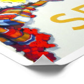 Spain Flamenco vintage travel ポスター (角)